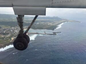 飛行機から見る与那国島