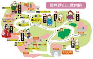 鶴見岳山上案内図