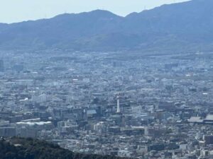 山頂から見える京都市内