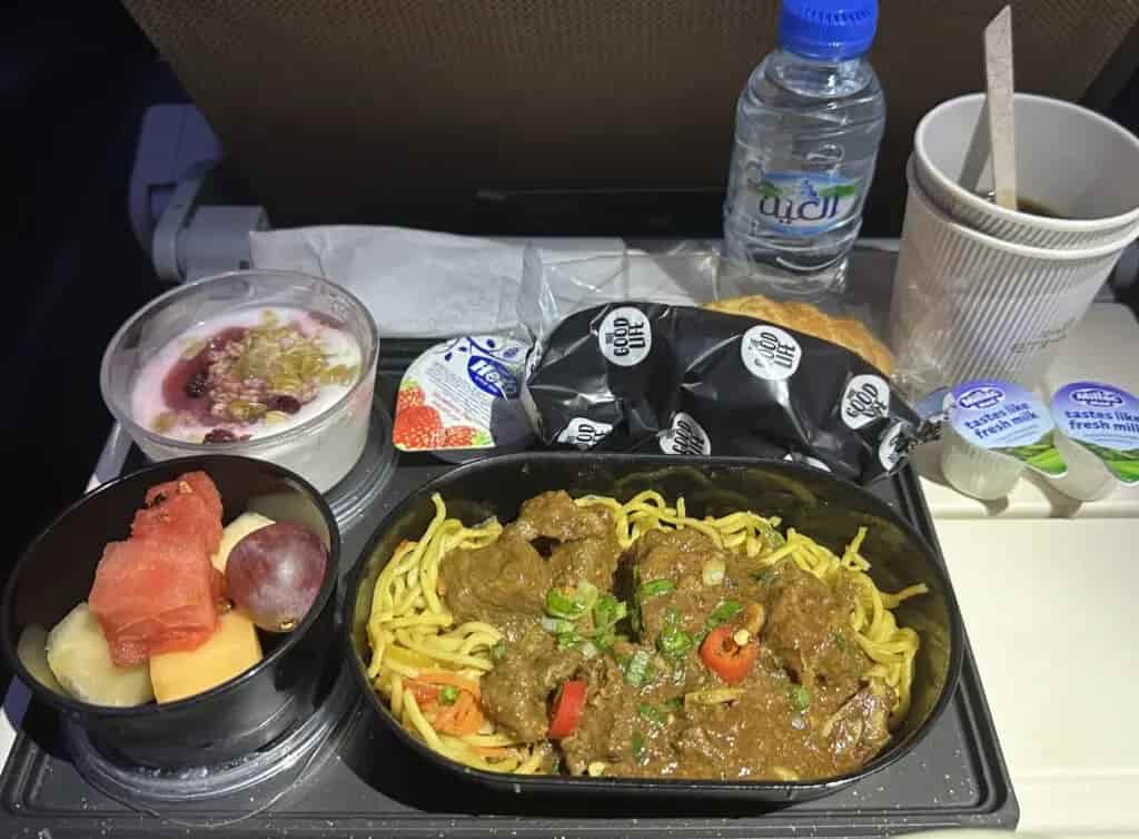 4回目の機内食