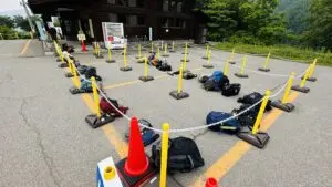 ザックの列
