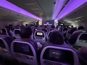 アメリカン航空機内の様子