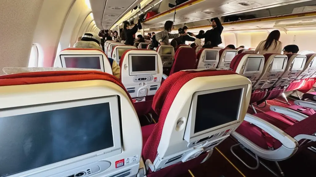 香港航空の機内