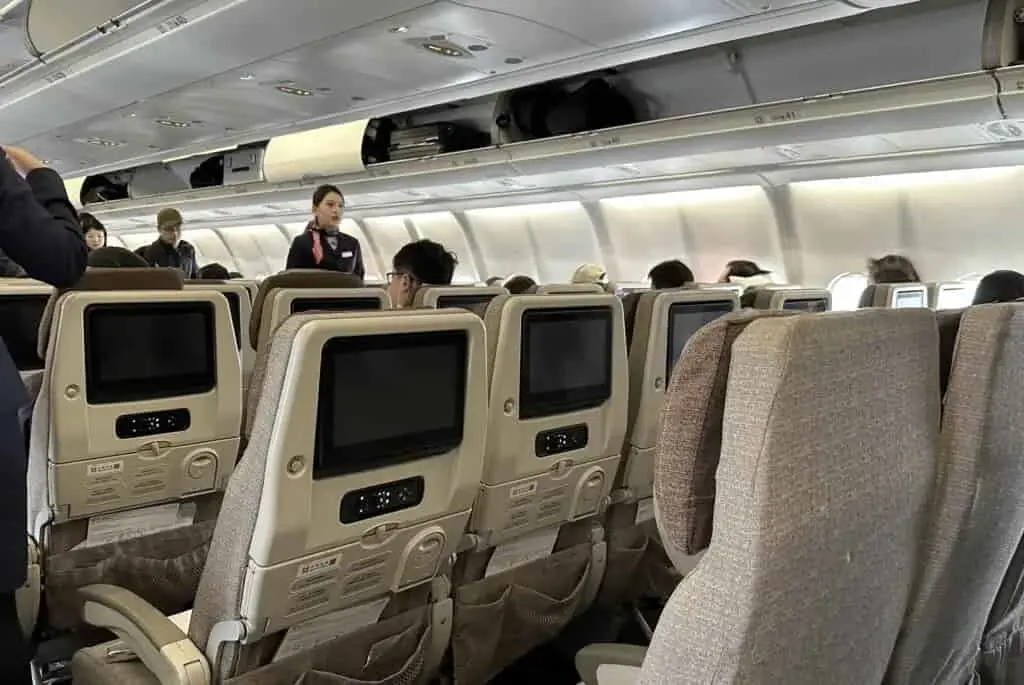 中国東方航空の機内