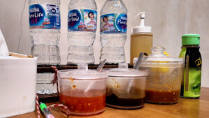 Egg E Egg Chicken Riceの調味料