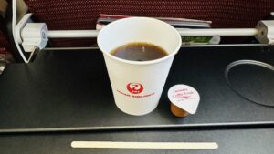 ドリンクサービスにホットコーヒー