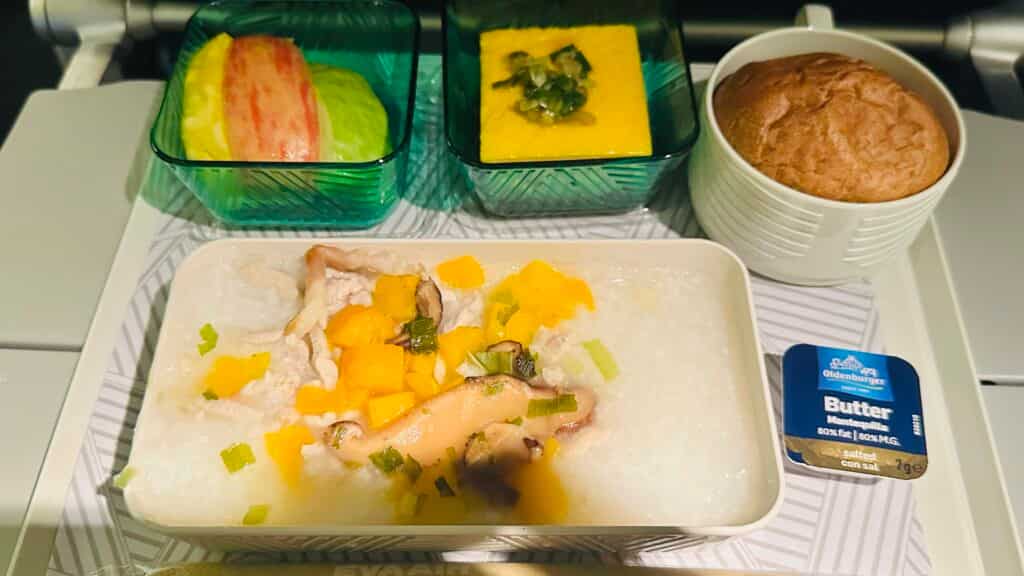 機内食２回目のお粥