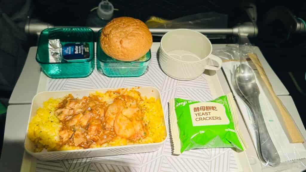 機内食２回目のリゾット